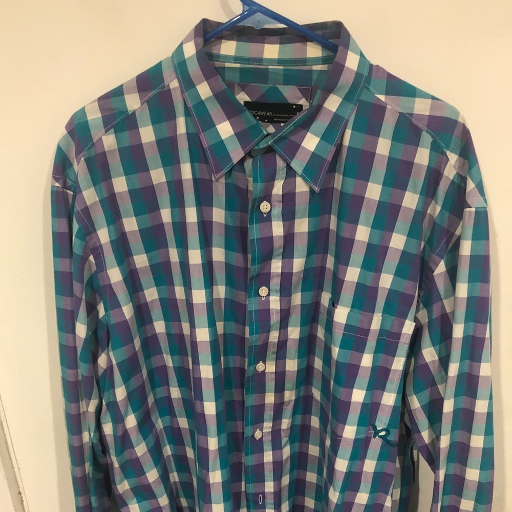 Men’s striped dress shirt